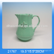 High quality glazed ceramic milk jug pitcher